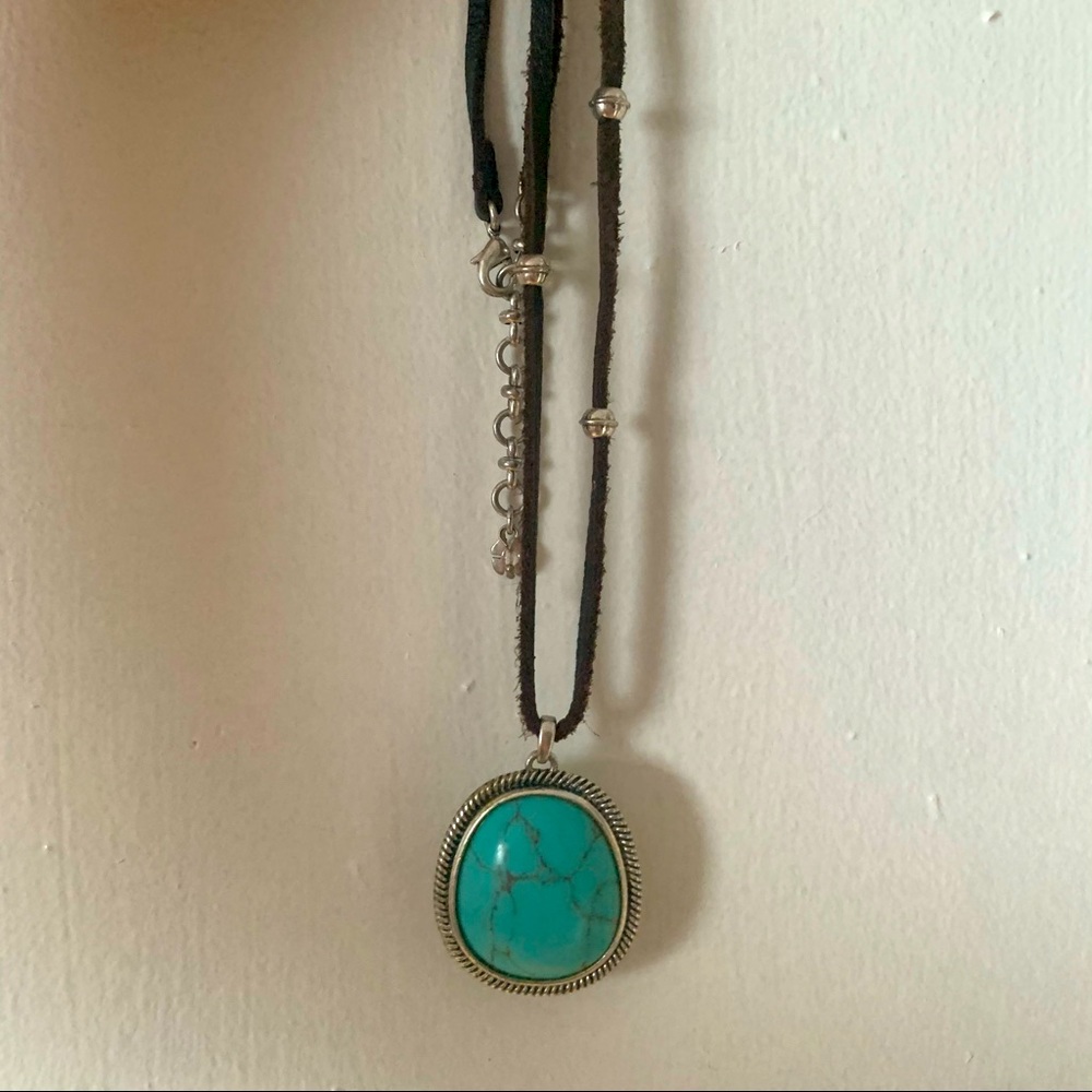 Lucky Brand Turquoise Stone Necklace